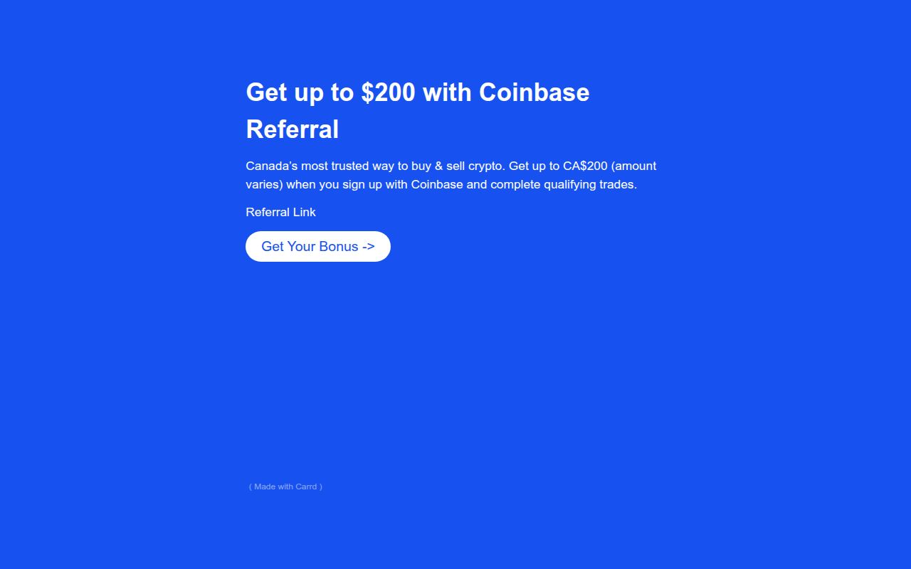 Coinbase Invite Referral Code Canada (Get up to $200)